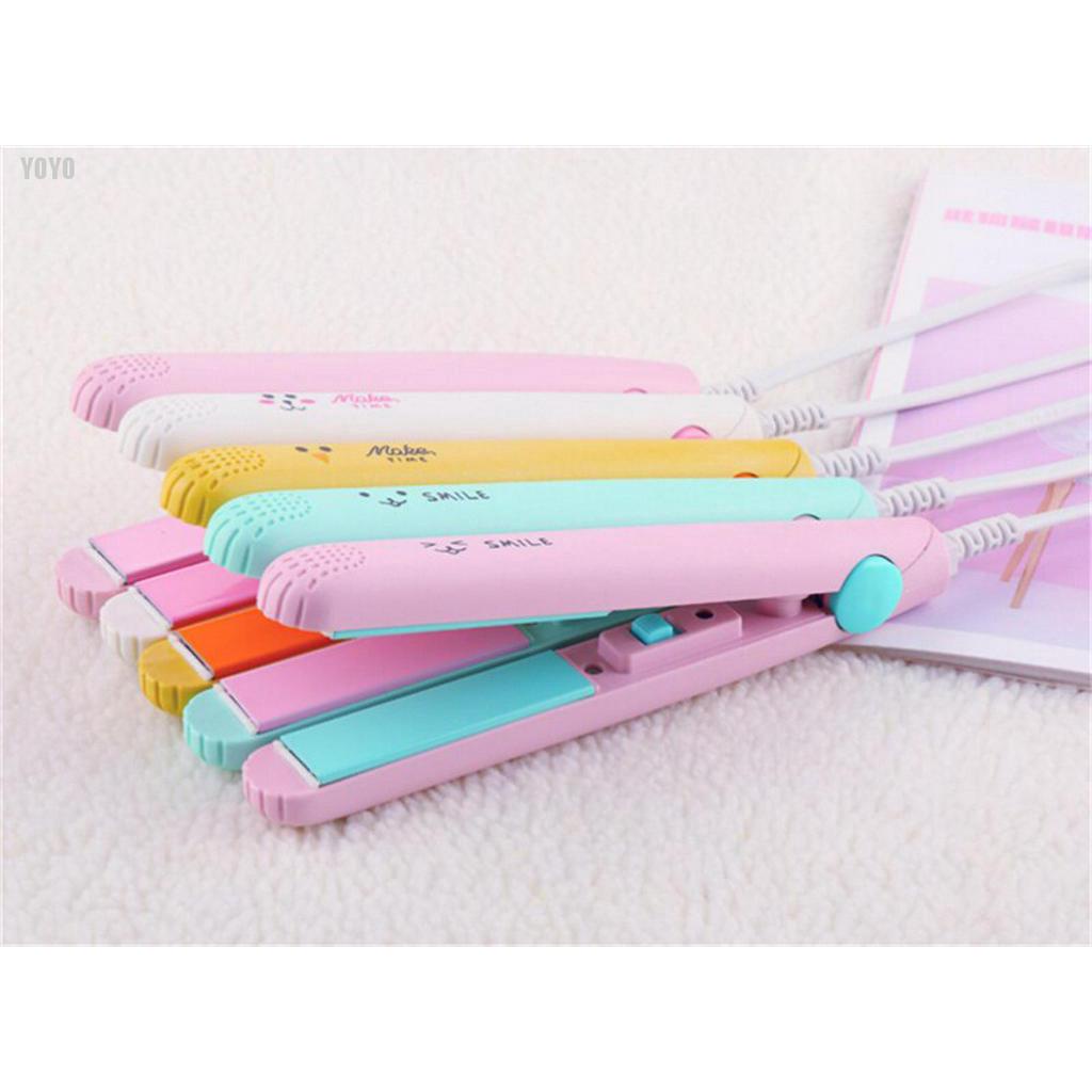 (Hàng Mới Về) Máy Duỗi Và Uốn Tóc 2 Trong 1 Mini Tiện Dụng Chất Lượng Cao