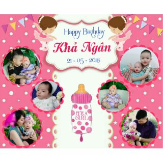 Phông sinh nhật bé Ngân