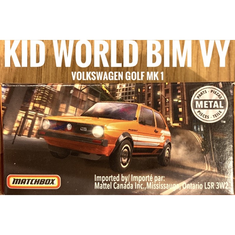 Xe mô hình Matchbox Box Volkswagen Golf MK 1 8/100. Tỷ lệ 1:64.