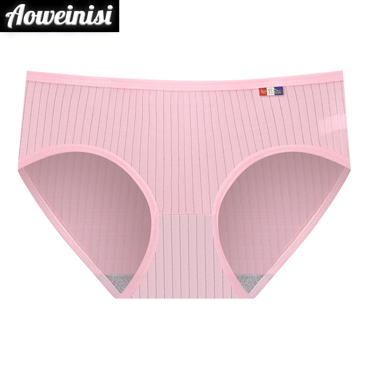 Quần lót AOWEINISI cotton lưng cao vừa thoáng khí kháng khuẩn thời trang thoải mái dành cho nữ