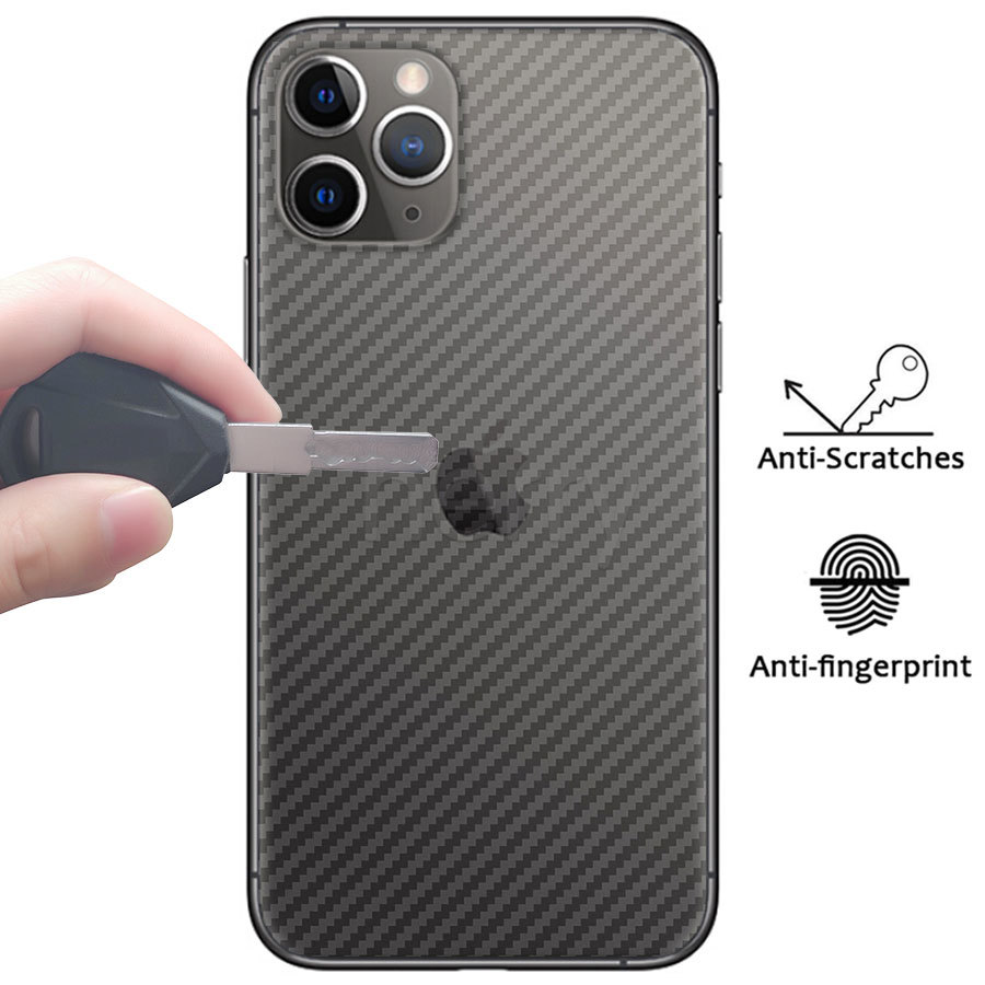 [Mua 1 Tặng 1] Cacbon Skin Dán Lưng Điện Thoại Miếng dán màn hình cho iPhone 13 12 Mini 11 Pro XS Max X XR 7 8 6 6S SE 2020 Chống Trầy