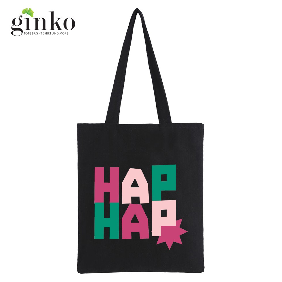 Túi tote vải GINKO dây kéo in hình retro style collection 1