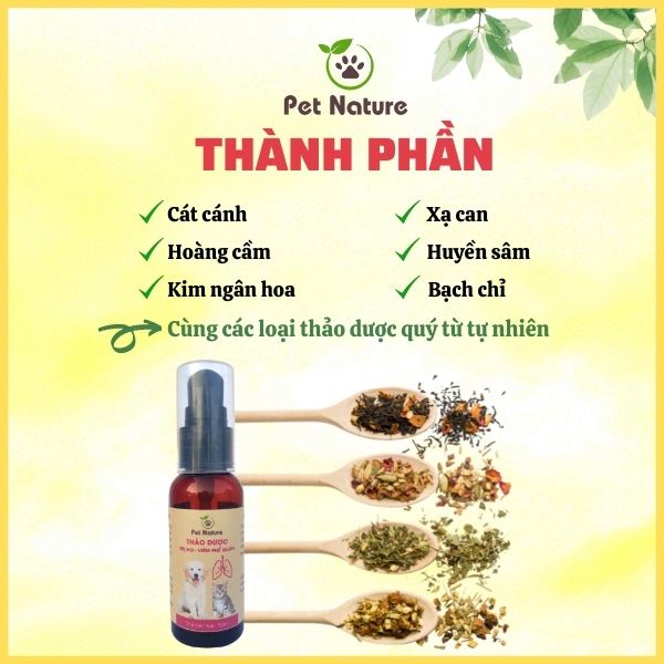 Siro chó mèo, trị ho, viêm phổi, phế quản cao cấp PETNATURE chai 50ml