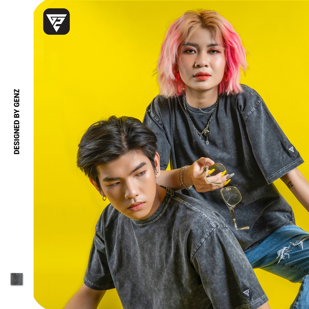 Áo thun tay lỡ GENZ phông unisex chất liệu Premium Cotton form rộng tie dye acid wash  GTZ037 | BigBuy360 - bigbuy360.vn
