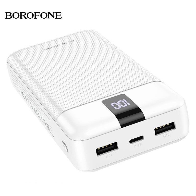 Pin Sạc Dự Phòng Borofone BJ20A 20000mah 3 Dây Sạc Tiện Lợi Có LCD
