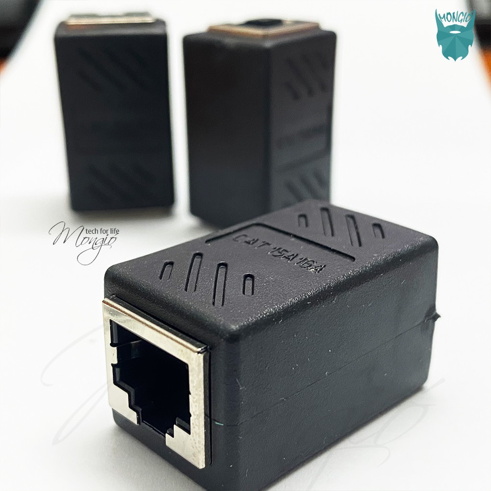 Đầu nối cáp mạng chuẩn RJ45 - Cat 15A16A (đen)