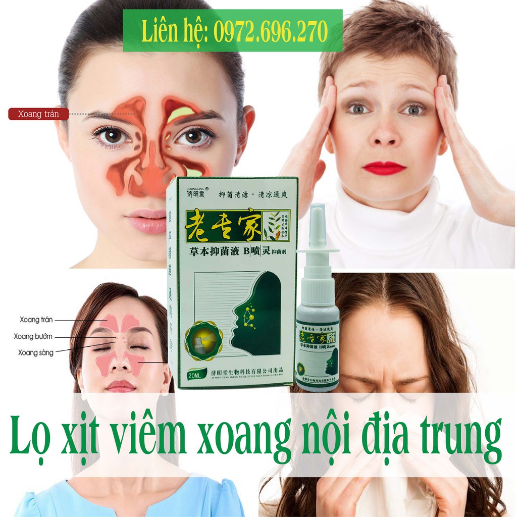 Xịt Vệ Sinh Mũi Sổ Mũi, Nghẹt Mũi, Xoang Mũi Jimingtang 20Ml