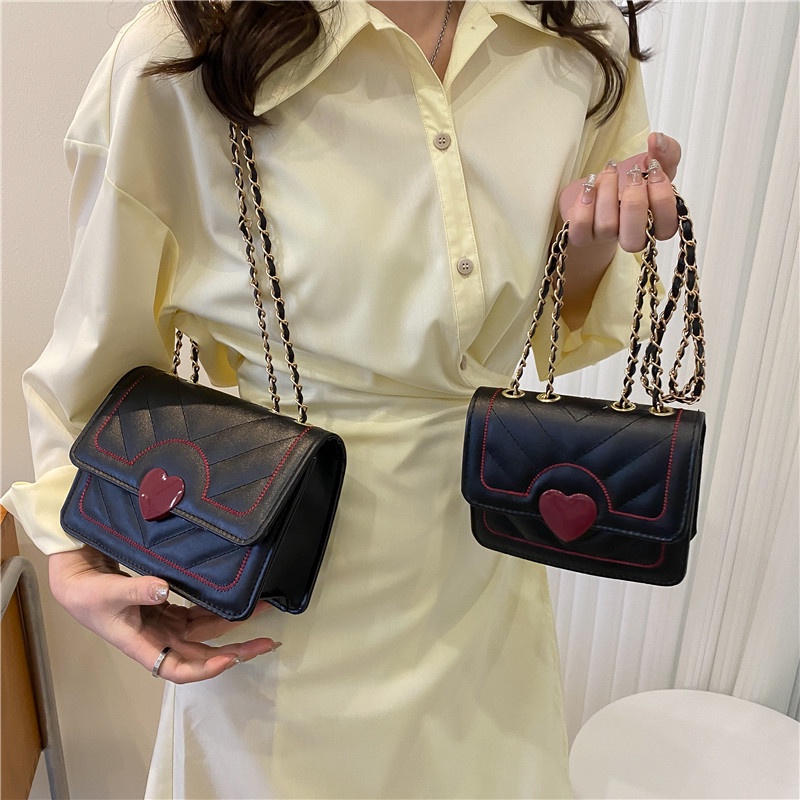 Túi Đeo Chéo Nữ T23 ST1 Da Cao Cấp Hình Trái Tim Thời Trang Vintage Hàn Quốc Đẹp Giá Rẻ