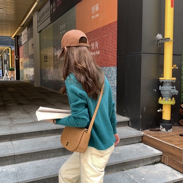 Áo khoác cardigan dệt kim tay dài cổ tròn phong cách Hàn Quốc thời trang mùa thu dành cho nữ