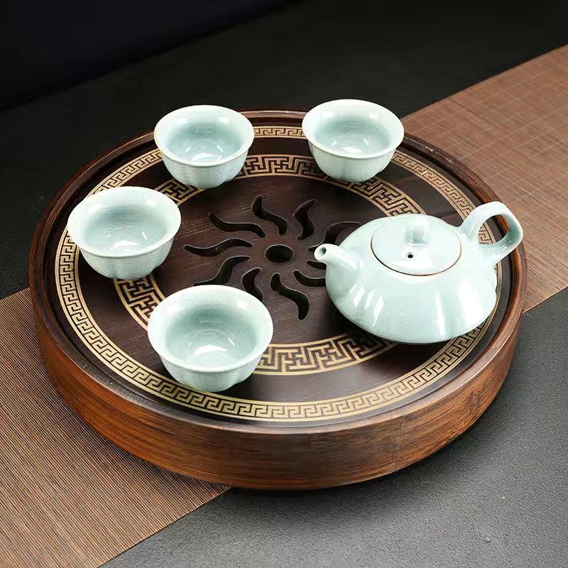 Khay trà gỗ tre thủ công, Bộ trà Kung Fu  khay trà gia đình