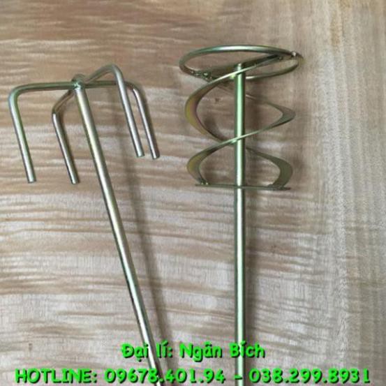 Cây khuấy sơn khuấy xi măng khuấy bột trét bột bả dài 50cm  gắn máy khoan bê tông