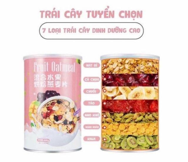 Ngũ cốc giảm cân yến mạch hoa quả hạt dinh dưỡng