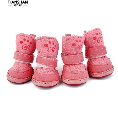 Set 2 đôi giày thiết kế chống trượt xinh xắn cho cún cưng