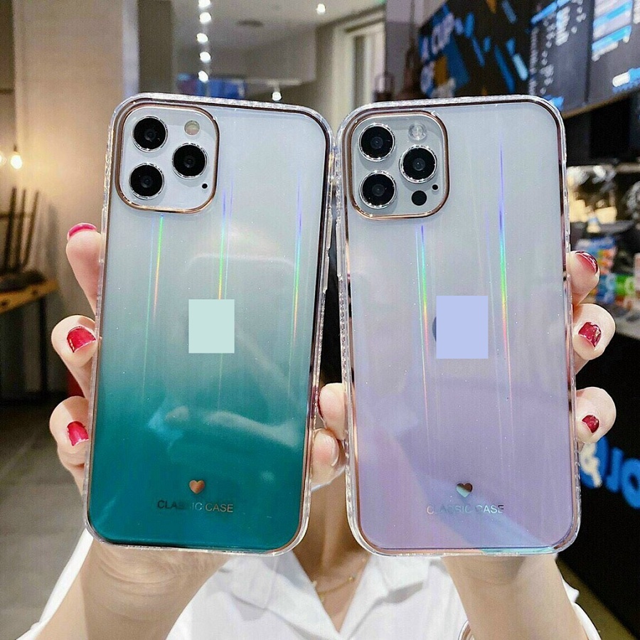 Ốp lưng Iphone Classic ánh cầu vồng, viền dẻo dành cho Iphone 7p,8p,x,xs,xsmax,11,11promax,12,12pro,12promax