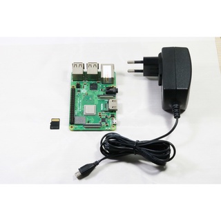 Máy tính nhúng Raspberry Pi 3 Model B+ (Cortex-A53 1.4GHz, RAM 1GB) + Bộ cấp nguồn 5V + Thẻ nhớ 8GB