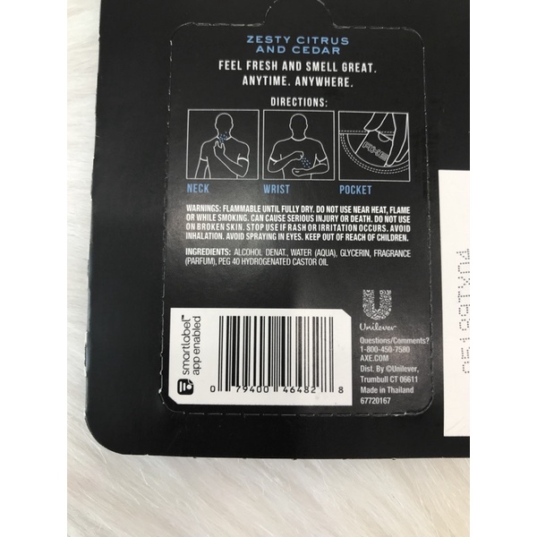 👉Nước hoa mini MEN AXE Pocket Spray Fragrance Phoenix Instant Fresh 17mL 250 Sprays  -Mỹ