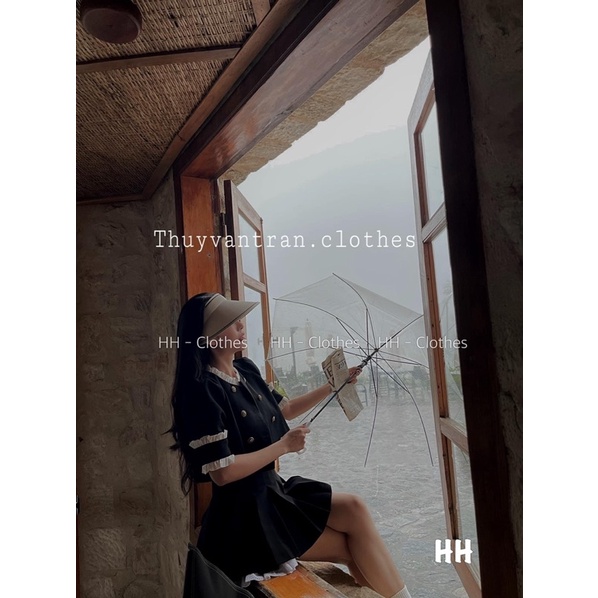 ✔ 𝗙𝗥𝗘𝗘 𝗦𝗛𝗜𝗣 SÉT ÁO CỔ BÈO 2 HÀNG CÚC + CV XẾP LY GẤU REN CHẤT TUYẾT MƯA HÀNG QC CC L1