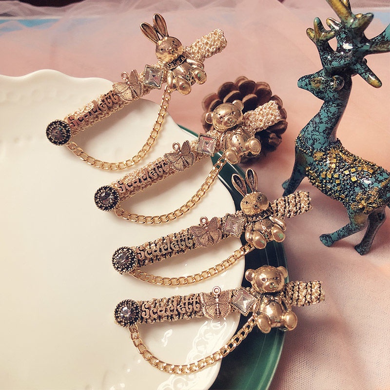 Kẹp Tóc Hình Thỏ/ Ong/ Ong Phong Cách Vintage Thời Trang Hàn Quốc