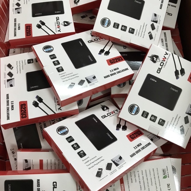 Box ổ cứng Gloway USB 3.0 G21U3 / G22U3 ( trong suốt và màu đen) - Sản phẩm chính hãng !!!