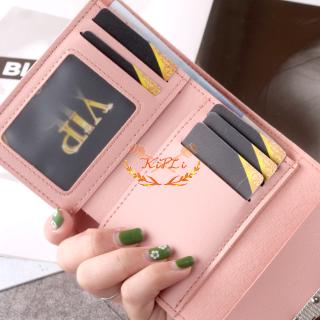 COD Women's Short Wallet Print Solid Color Female \ Student Wallet \ Premium Leather Purse
