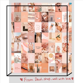 [FREESHIP  EXTRA] Wall Collage dán tường trang trí decor phòng ngủ - theme Hồng đào mộng mơ