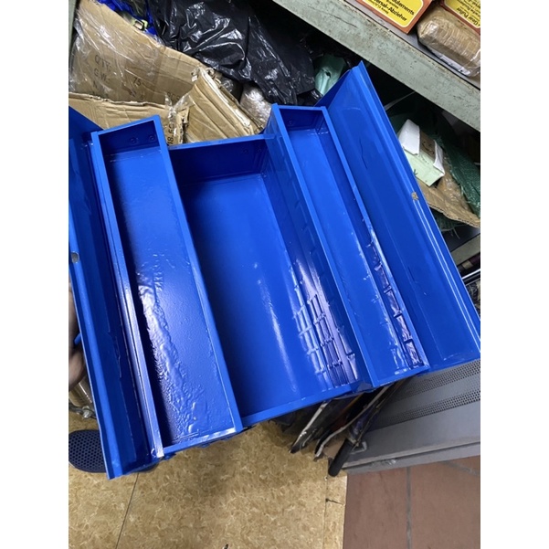 Hộp đựng dụng cụ đồ nghề đa năng 2 tầng 3 ngăn bằng sắt cỡ bé 16x35x16