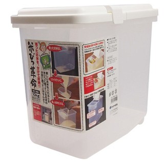 Thùng đựng gạo 10kg nắp bật có bánh xe Hàng Nhật Chính Hãng