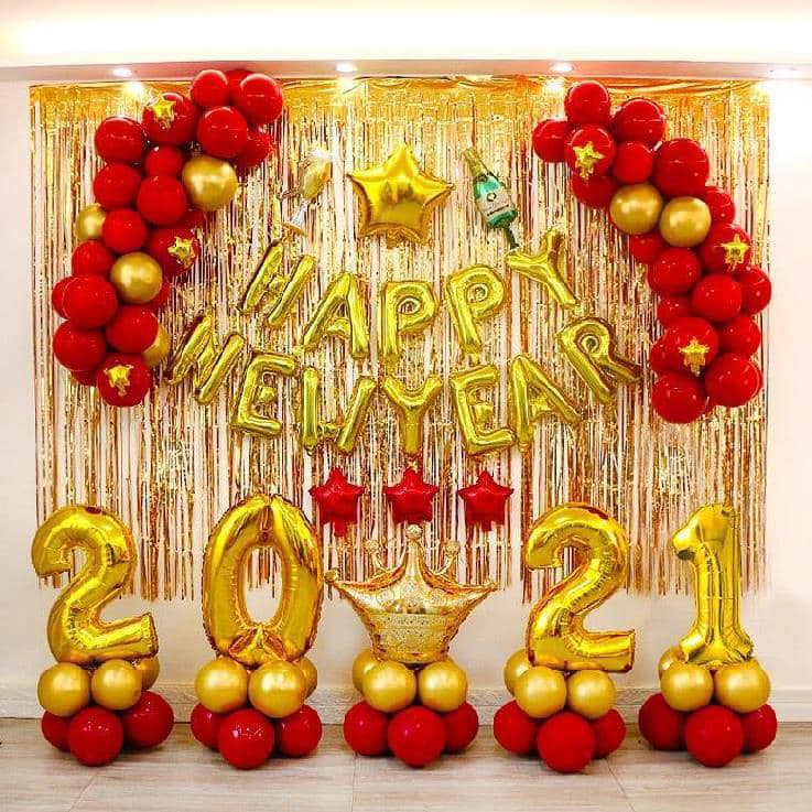 Bộ Bóng Chữ Happy New Year Chúc Mừng Năm Mới (chọn Mẫu)