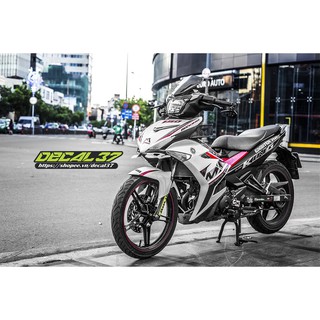 Tem Trùm Exciter 150 Mx Indo trắng đỏ