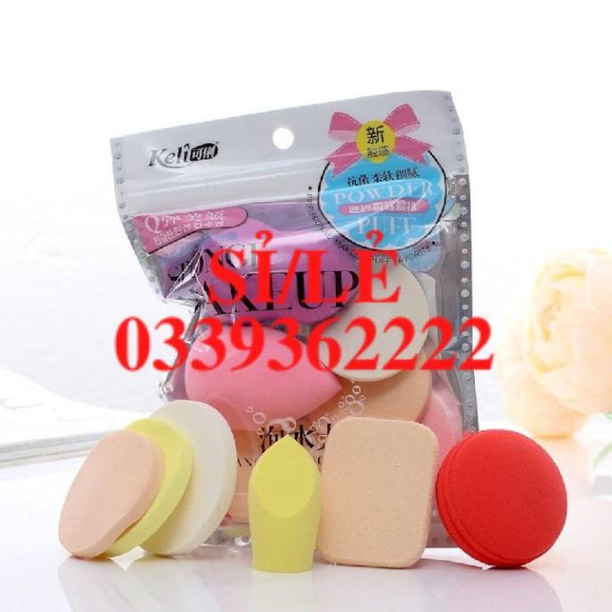 [ COCOLOVE ] SET 6 mút trang điểm đa chức năng bằng bọt biển KELI bibi90  HAIANHSHOP