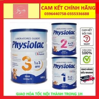 Sữa bột Physiolac số 1, 2, 3 lon 900g date 2023