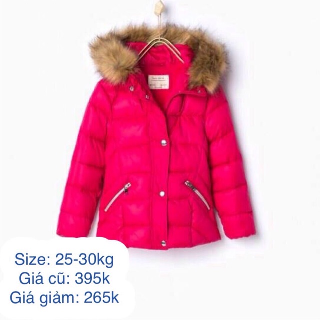 Áo phao zara bé gái lớn