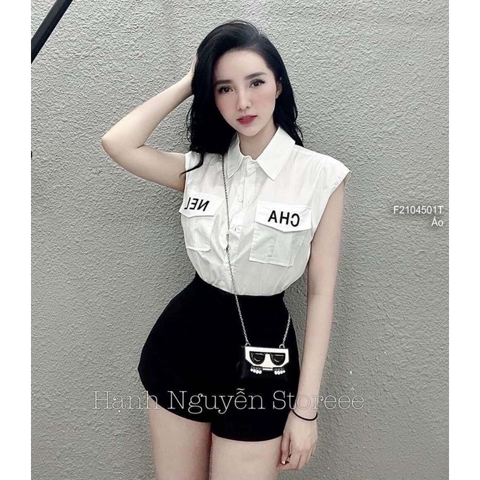 Áo sơ mi trắng hai túi sát nách!