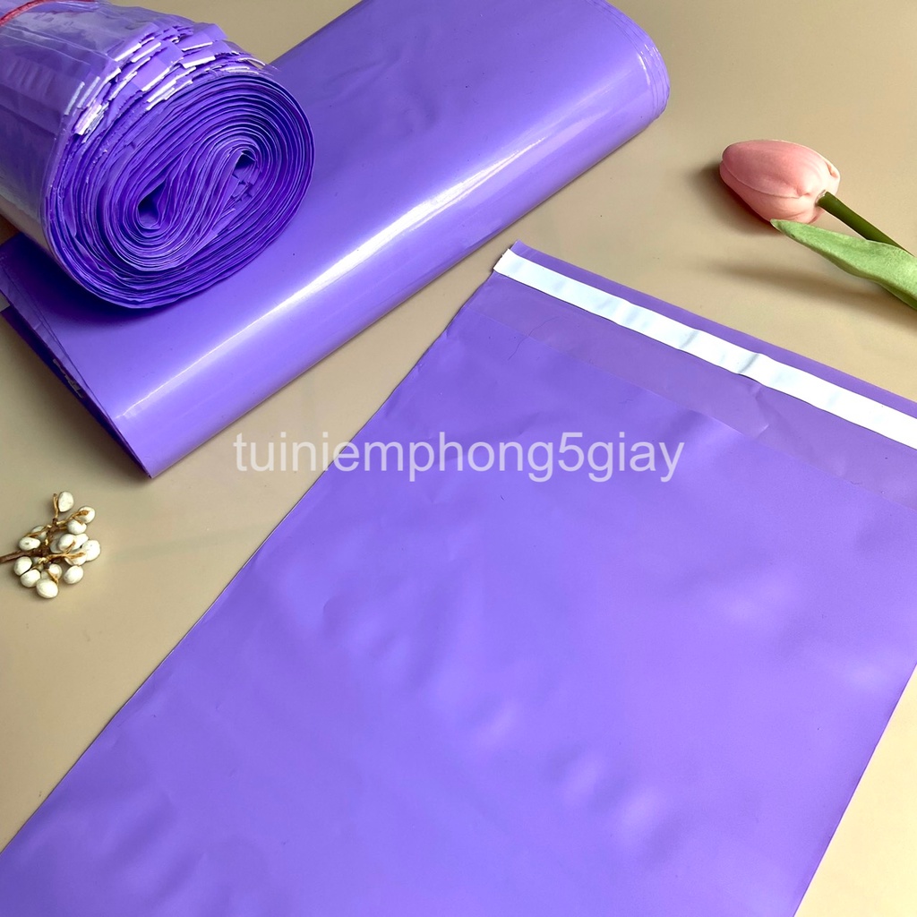 [1Kg–Màu tím-Đủ size] Túi gói hàng niêm phong tự dính - túi đóng hàng chuyển phát nhanh có sẵn keo dính – 5 GIÂY