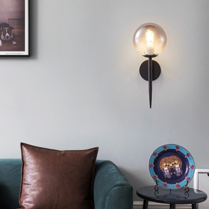 Đèn gắn tường trang trí phòng khách,phòng ngủ Mã HG9851  2 màu vàng, đen