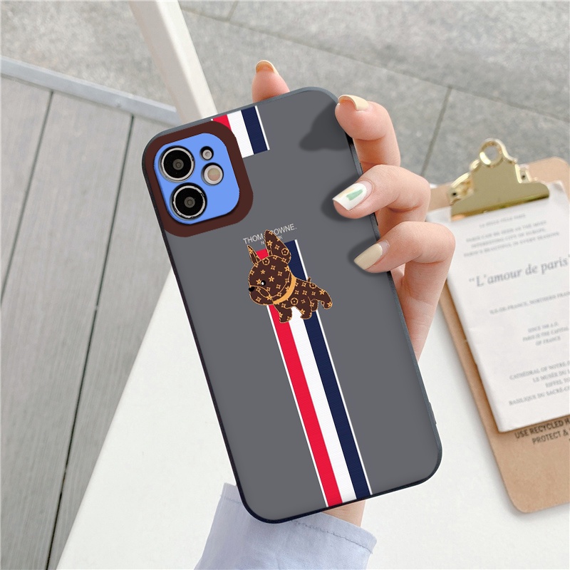 Ốp iPhone Chống Sốc Thom.Brow Ne.w Yo.rk vuông cạnh BVC cho iPhone 13 pro max,13,13 pro X, Xs, Xs Max,11 ,12 Pro Max