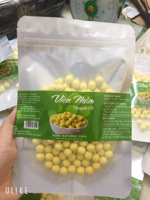 100Gr viên mầm hồng sâm mát cha giòn tan hàng xưởng nhà làm