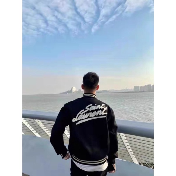 Áo khoác bomber Saint Laurent Teddy Jacket