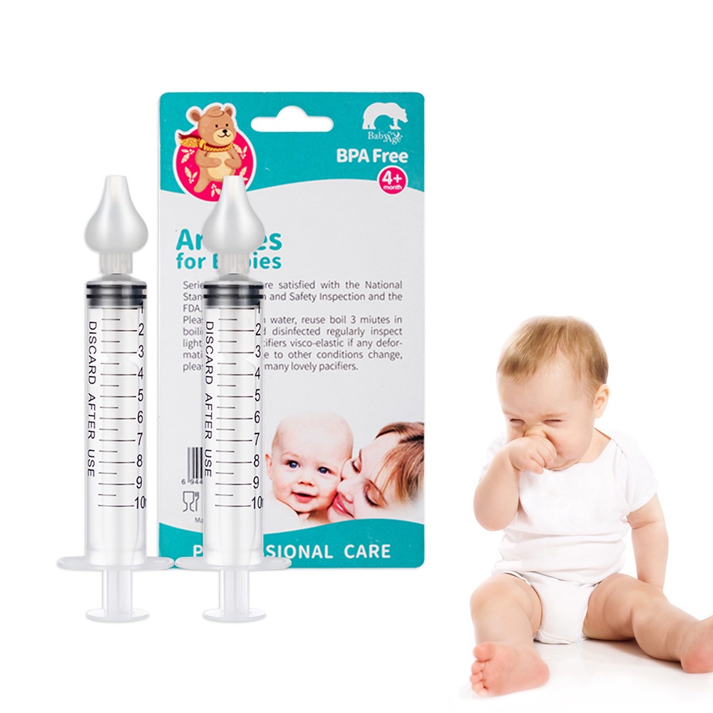Set 2 Ống Silicone 10ML Làm Sạch Mũi Cho Bé
