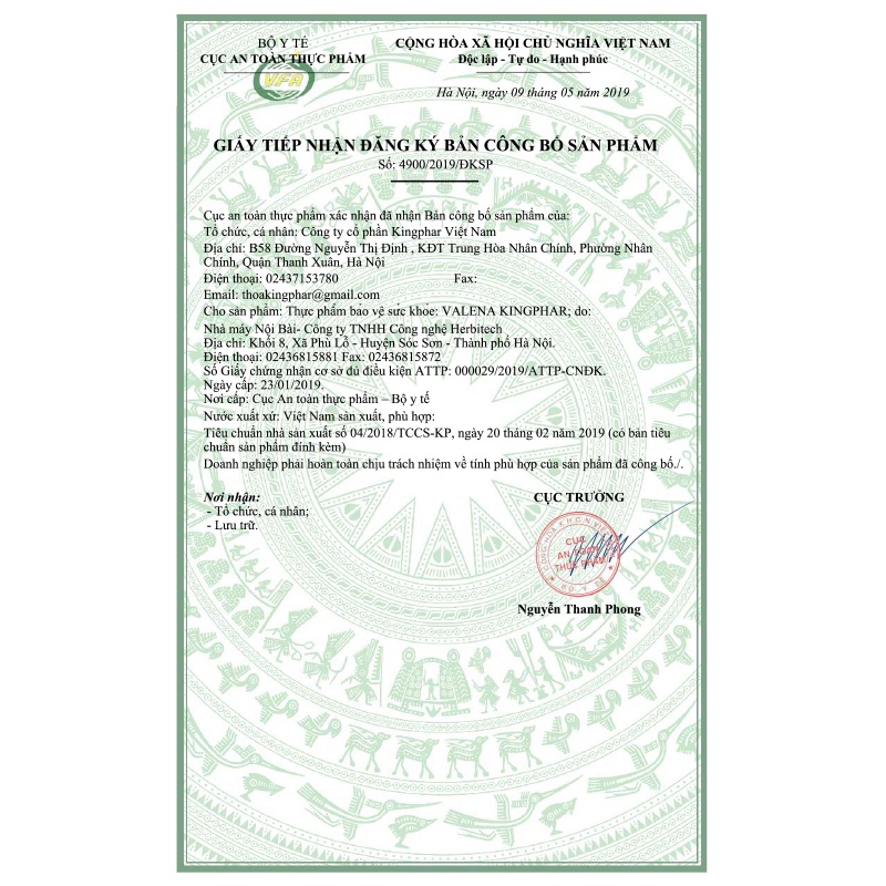 Thảo Dược An Thần Ngủ Ngon VALENA Kingphar Woohop- Giúp An Thần, Tạo Giấc Ngủ Đến Nhanh, Tự Nhiên -Hộp 30 viên