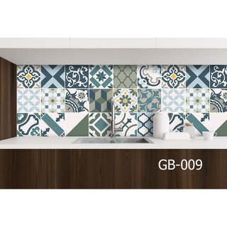 Decal gạch bông dán bếp khổ lớn 120 x 60 cm - set 18 ô (mua 3 set tặng 1 set)