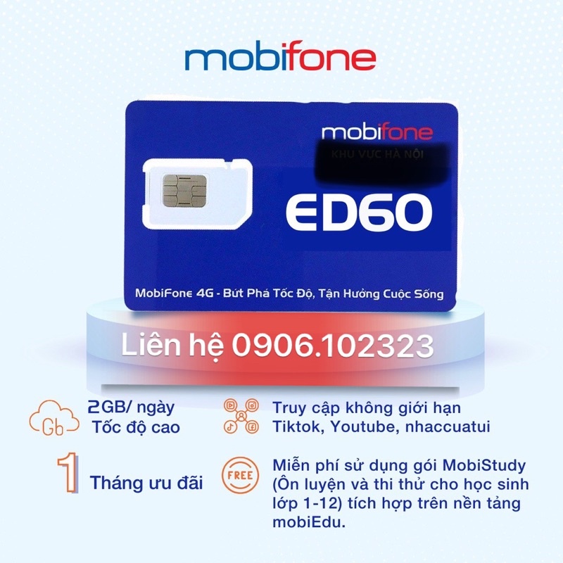 Gói ED60 Mobifone(Có tháng đầu)