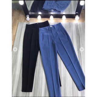 Quần baggy 2 khuy 2 màu xanh đen