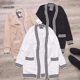 Nhập mã giảm giá áo khoác Cardigan viền form dài