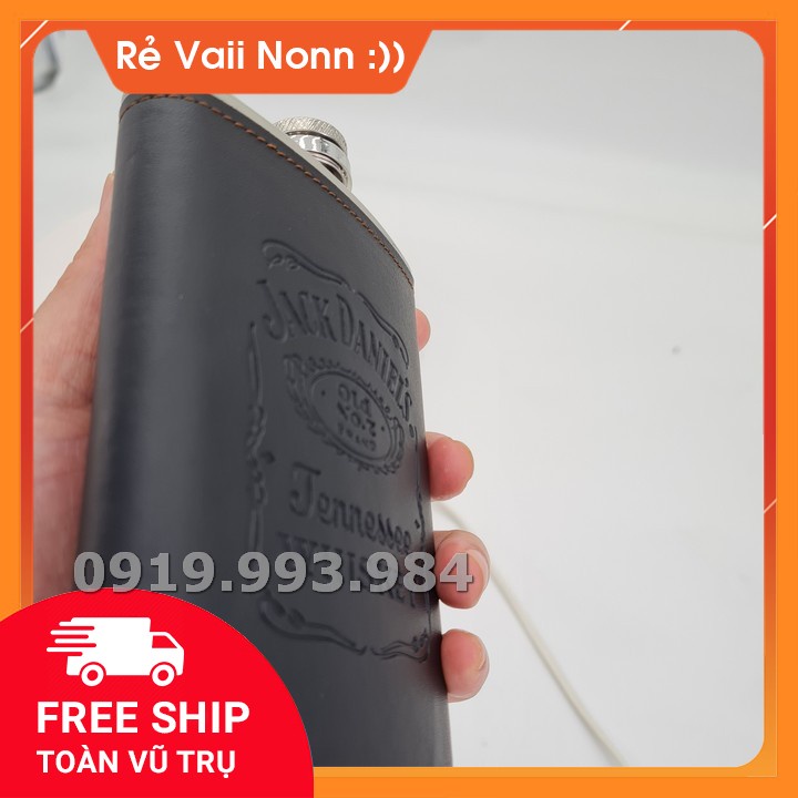 Bình Đựng Rượu jack daniels Và Thép Không Gỉ 9oz dung tích 200ml tặng phễu