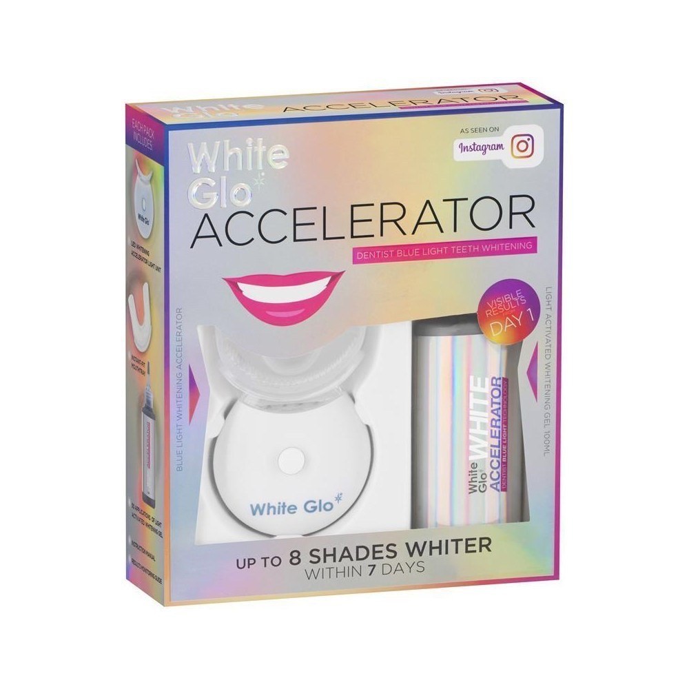 Bộ kích trắng răng bằng ánh sáng xanh (White Glo White Accelerator Blue Light Teeth Whitening System)