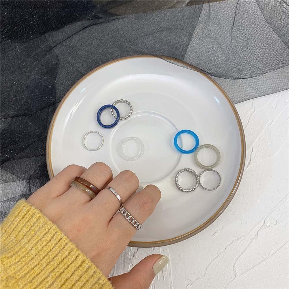 Set 4 Nhẫn Kim Loại Thời Trang Cho Nữ