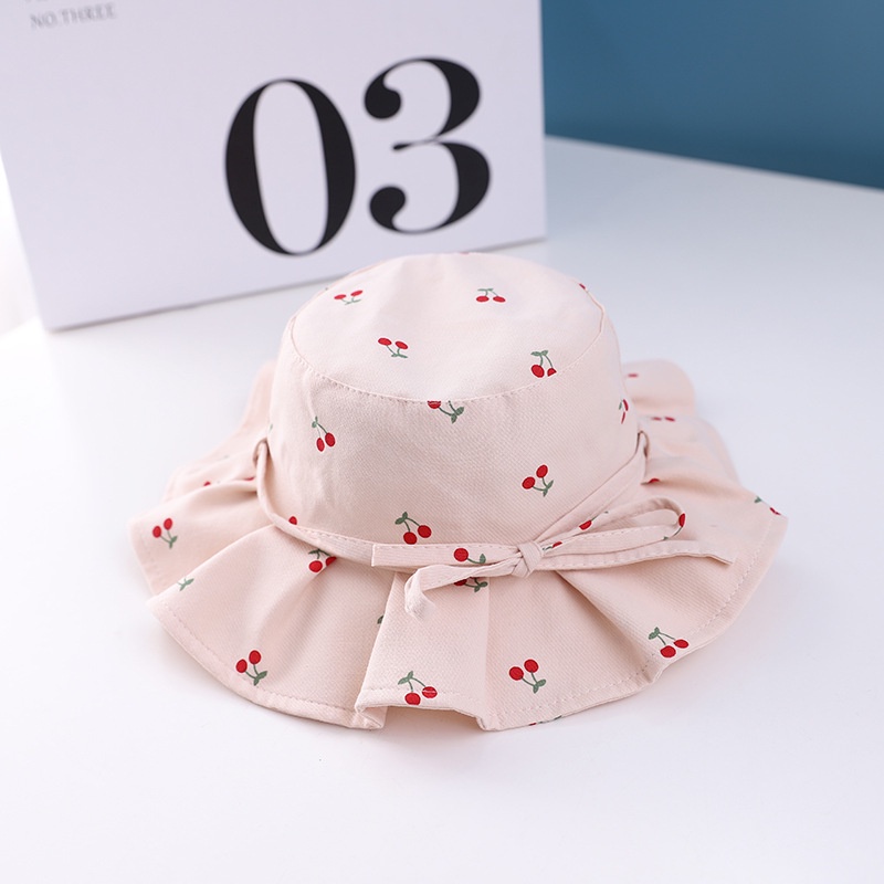 Nón anh đào phong cách thời trang nữ tính cho bé 2-6 tuổi