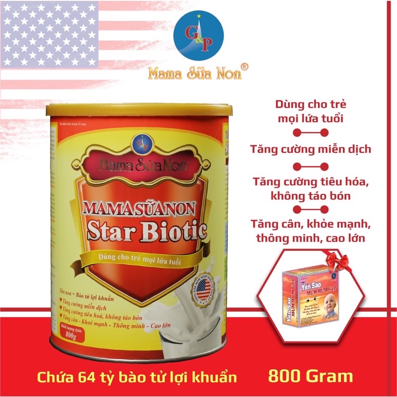 - 100% Sữa non nhập khẩu từ Mỹ