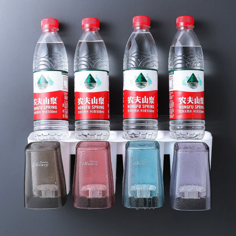 Giá Đựng Bàn Chải kèm Nhả kem Bốn Cốc (Phong Cách Hàn Quốc)